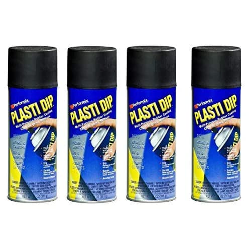 DipYourCar Plasti Dip 11203 Black Rubber Spray Wheel Kit | Flexible, Easy to Remove, 11oz (4 Pack) thumbnail 1
