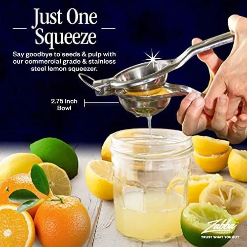 Nuvantee Lemon Squeezer | 18/10 Stainless Steel Manual Citrus Press, 2.75" Bowl, Rust-Resistant thumbnail 2