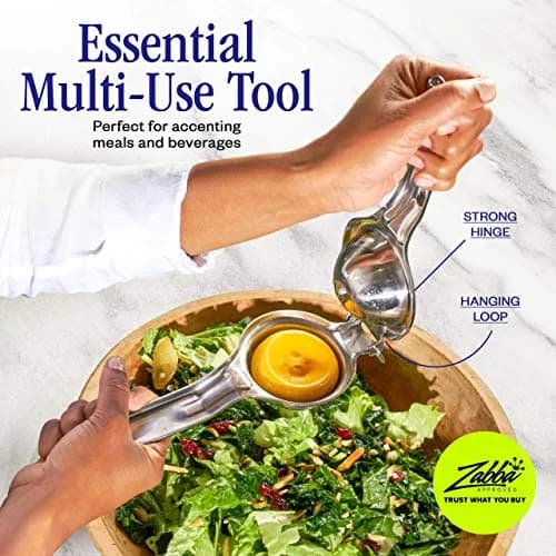Nuvantee Lemon Squeezer | 18/10 Stainless Steel Manual Citrus Press, 2.75" Bowl, Rust-Resistant thumbnail 3