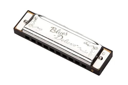 Fender Blues Deluxe Harmonica, Key of G | Traditional Shape, Brass Reeds thumbnail 1