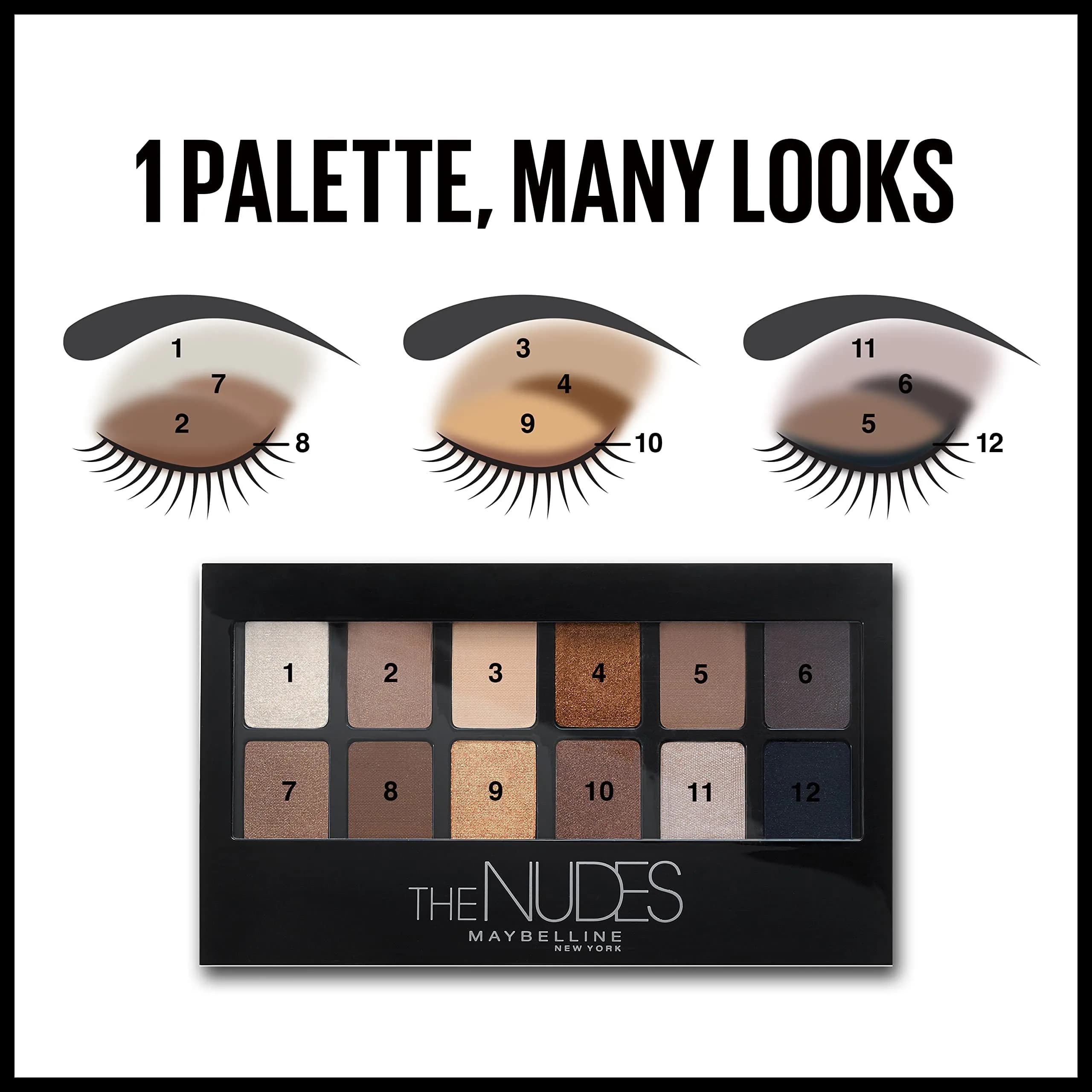 Maybelline New York The Nudes Eyeshadow Palette | 12 Shades for Infinite Looks - view 5