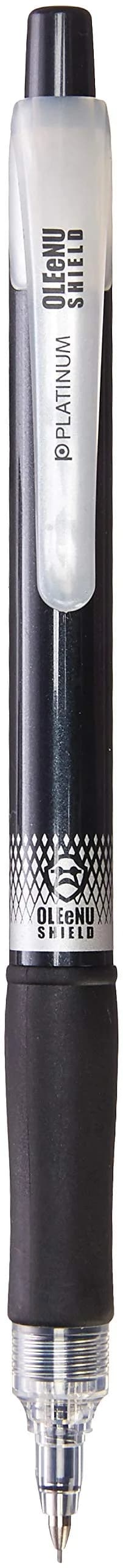 PLATINUM Mechanical Pencil Oleenu Shield 0.5mm | Lead Break Proof, Metallic Black