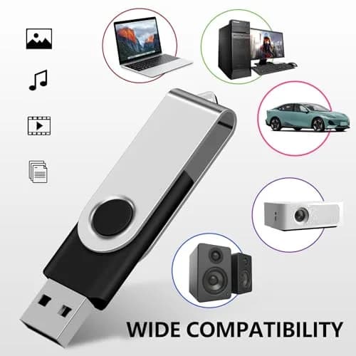 AreTop 2GB USB Flash Drive 10 Pack | Swivel Metal Cover & LED Indicator, Portable Data Storage thumbnail 7
