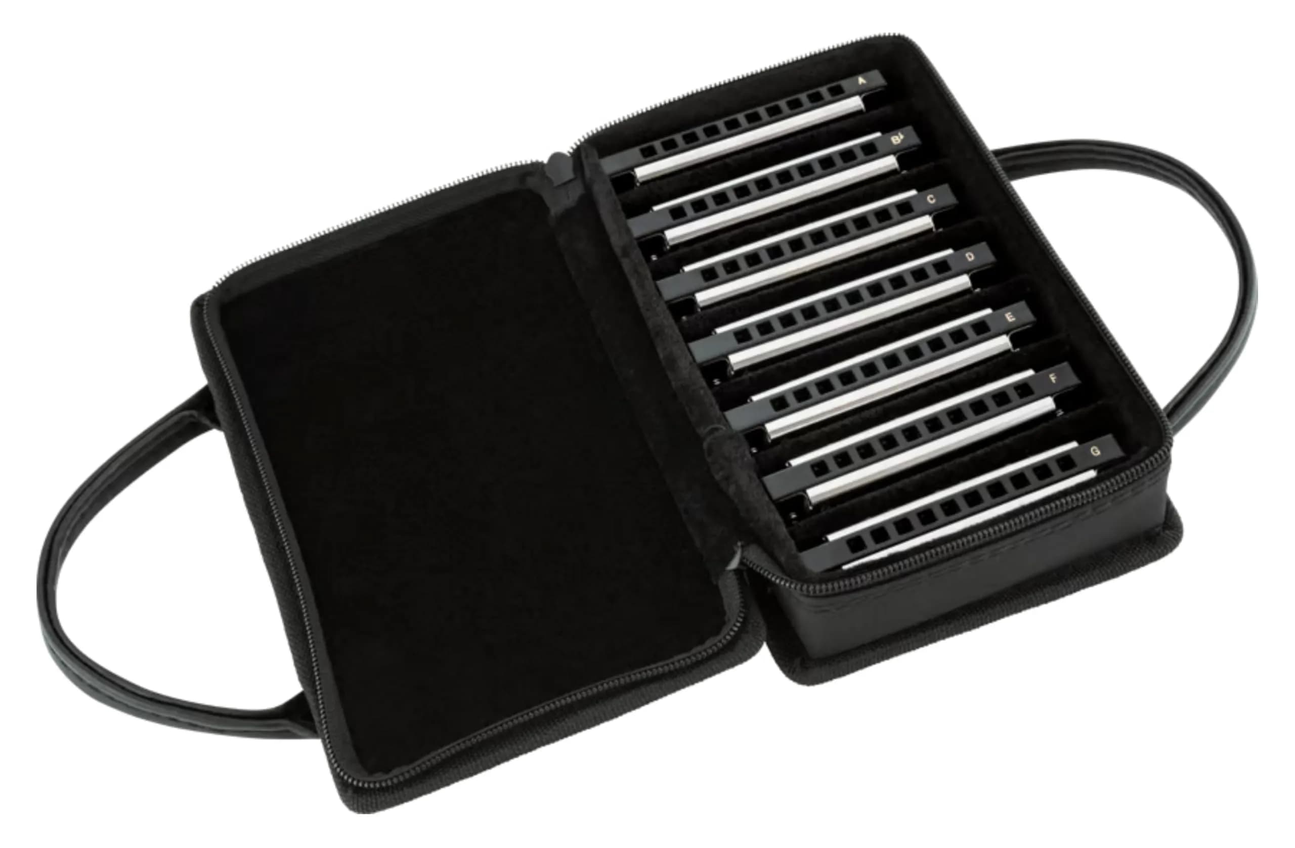 Fender Blues Deluxe Diatonic 10-Hole Harmonica Set with Case, Pack of 7 | Classic Tone for Blues, Folk, Country - view 6