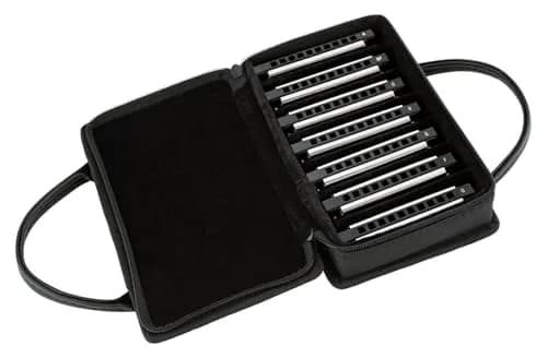 Fender Blues Deluxe Diatonic 10-Hole Harmonica Set with Case, Pack of 7 | Classic Tone for Blues, Folk, Country thumbnail 6