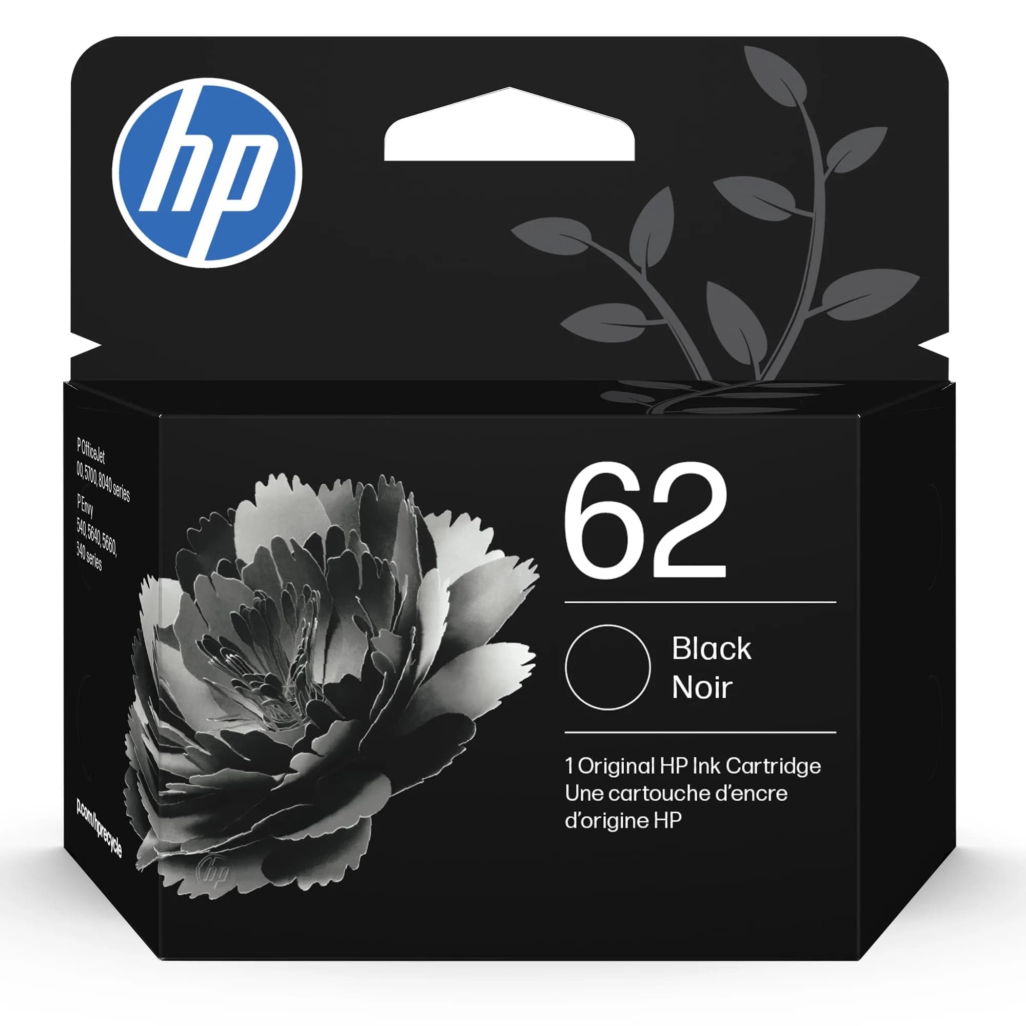 HP 62XL High-Yield Black Ink Cartridge | Print Up to 600 Pages for Envy & OfficeJet Printers - main product image