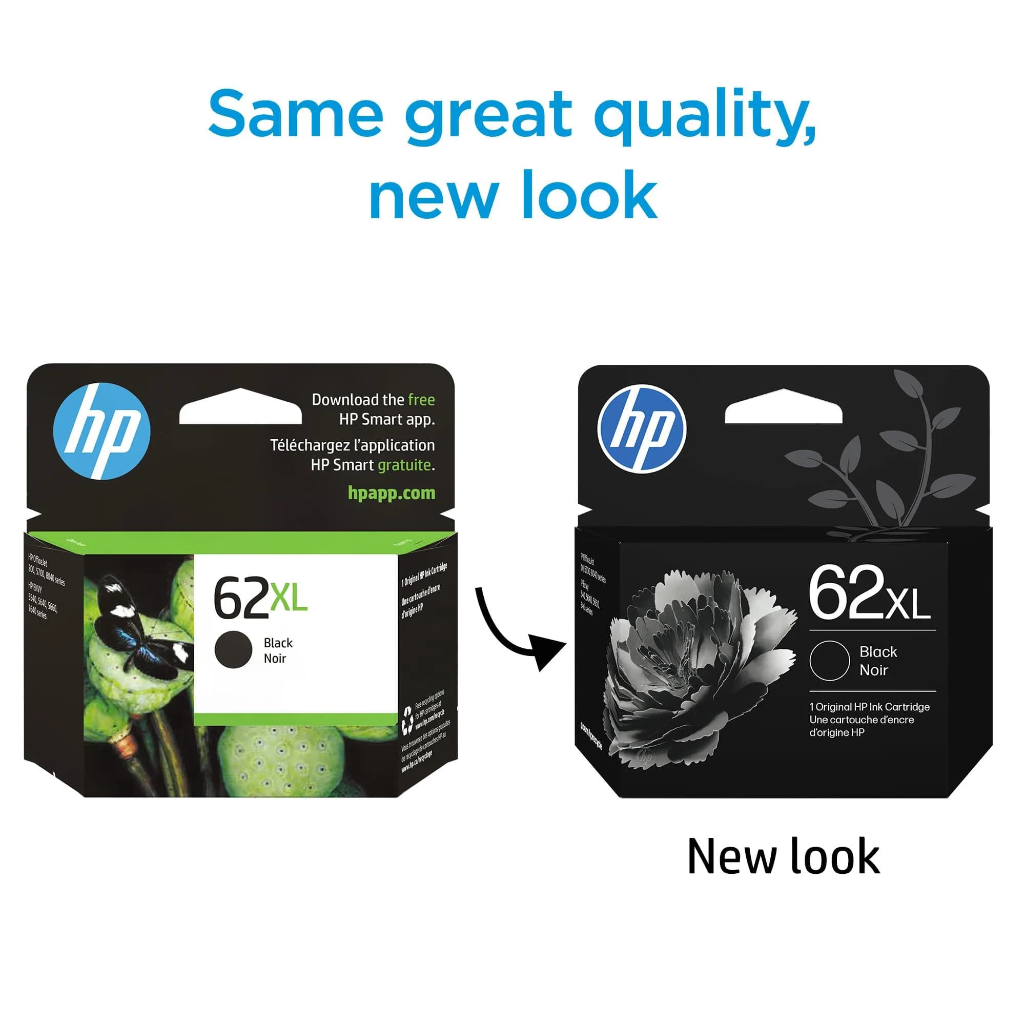 HP 62XL Black High-Yield Ink Cartridge | Up to 600 Pages for Envy & OfficeJet Printers - view 2