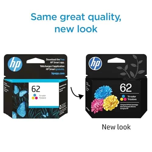 HP 62 Tri-Color Ink Cartridge | 165 Pages Yield | Genuine HP Ink for Envy & OfficeJet Printers thumbnail 2