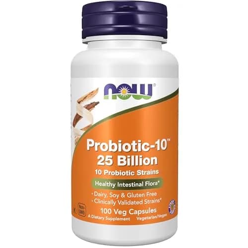 NOW Probiotic-10™ 25 Billion CFU 10 Strains 100 Veg Caps | Clinically Validated Immune Support thumbnail 1