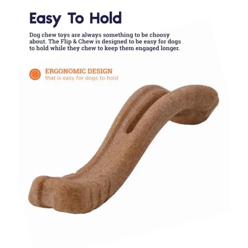 Outward Hound Dogwood Flip and Chew Bone, Medium | Durable Natural Wood Chew Toy for Dogs thumbnail 3