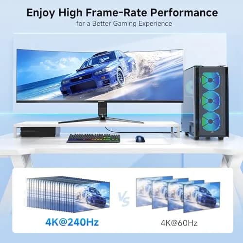 Cable Matters DisplayPort Extension Cable 3ft (0.91m) | 8K@60Hz / 4K@240Hz DP 1.4 Male to Female thumbnail 4