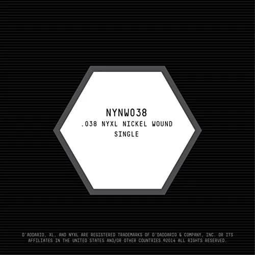 D'Addario NYXL .038 Gauge Nickel Wound Electric Guitar Single String | Enhanced Mid-Range Presence - view 2