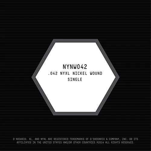 D'Addario NYXL .042 Gauge Nickel Wound Electric Guitar Single String | Enhanced Mid-Range Presence thumbnail 2