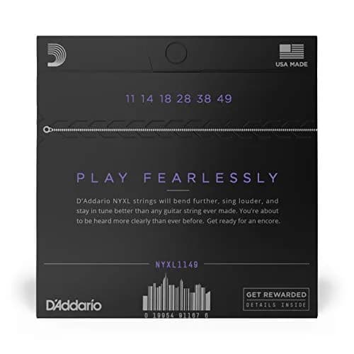 D'Addario NYXL1149 Electric Guitar Strings, Medium 11-49 | Enhanced Tuning Stability & Mid-Range thumbnail 2