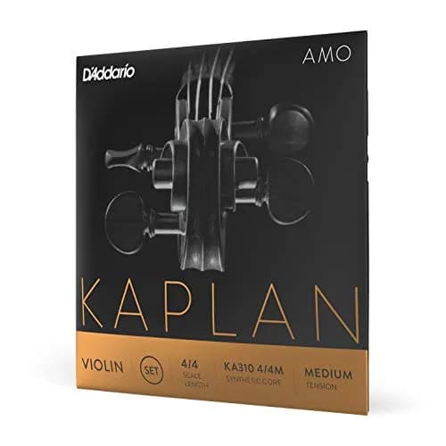 D'Addario Kaplan Amo Violin Strings Full Set Medium Tension 4/4 Scale 328mm (13 inches) | Warm Rich Tone thumbnail 1
