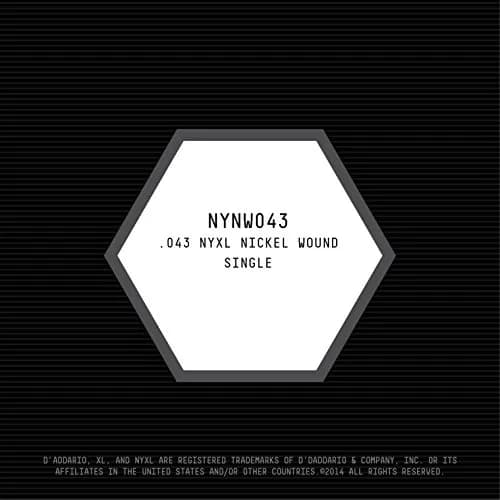 D'Addario NYXL Nickel Wound Electric Guitar Single String, .043 Gauge (10g) thumbnail 2