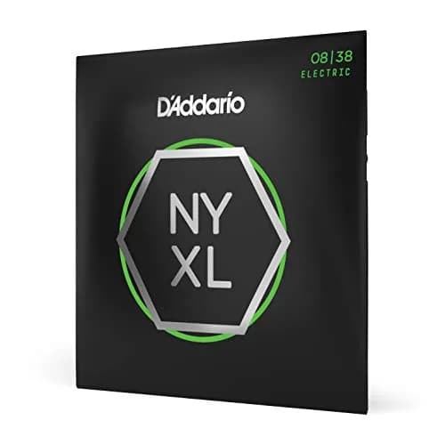 D'Addario NYXL0838 Electric Guitar Strings, Extra Super Light 08-38 | Unrivaled Strength & Tuning Stability thumbnail 1