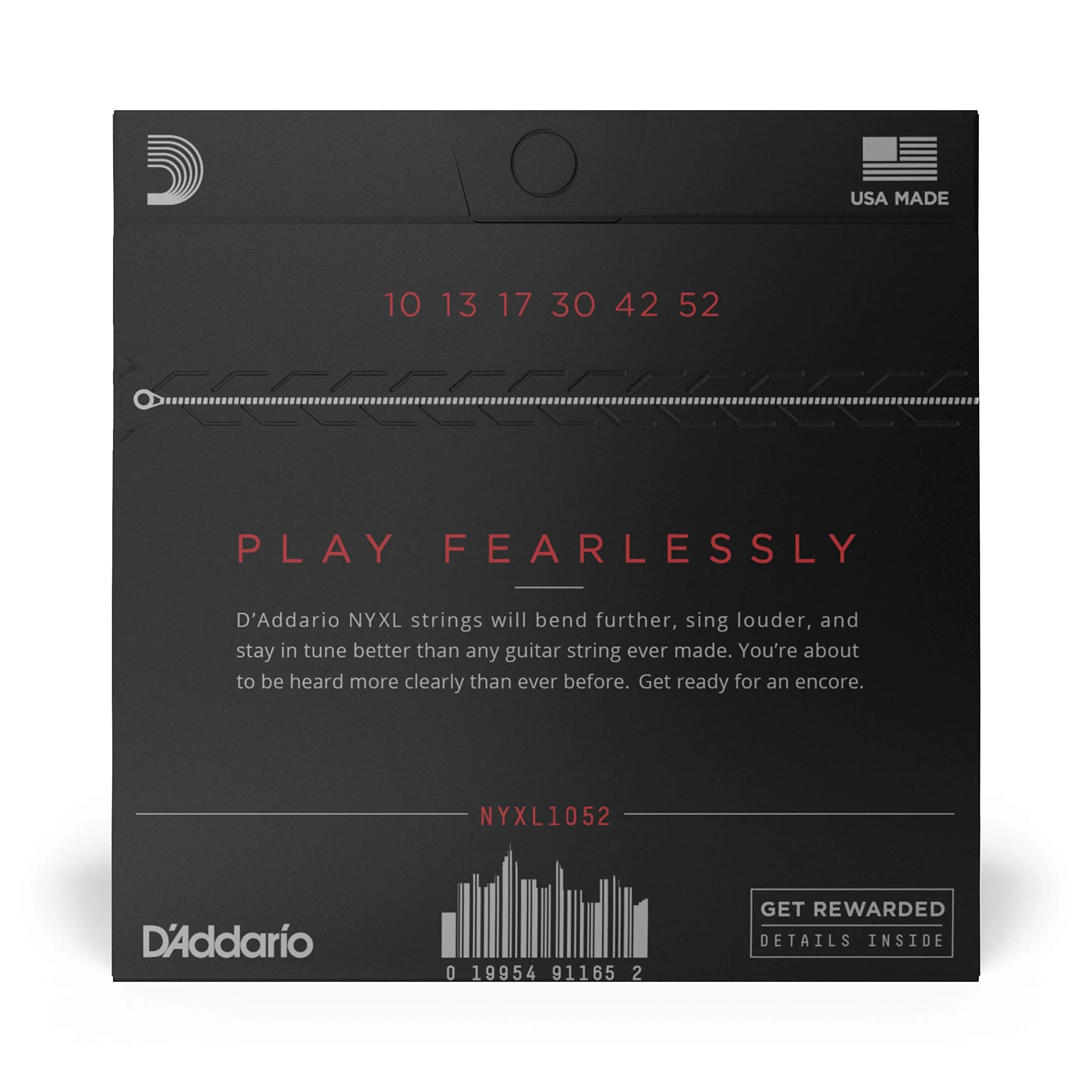 D'Addario NYXL1052 Electric Guitar Strings, Light Top/Heavy Bottom, 10-52 Gauge | Unrivaled Strength & Tuning Stability - view 2