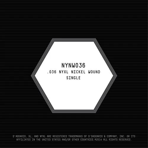 D'Addario NYXL Nickel Wound Electric Guitar Single String, .036 Gauge thumbnail 2