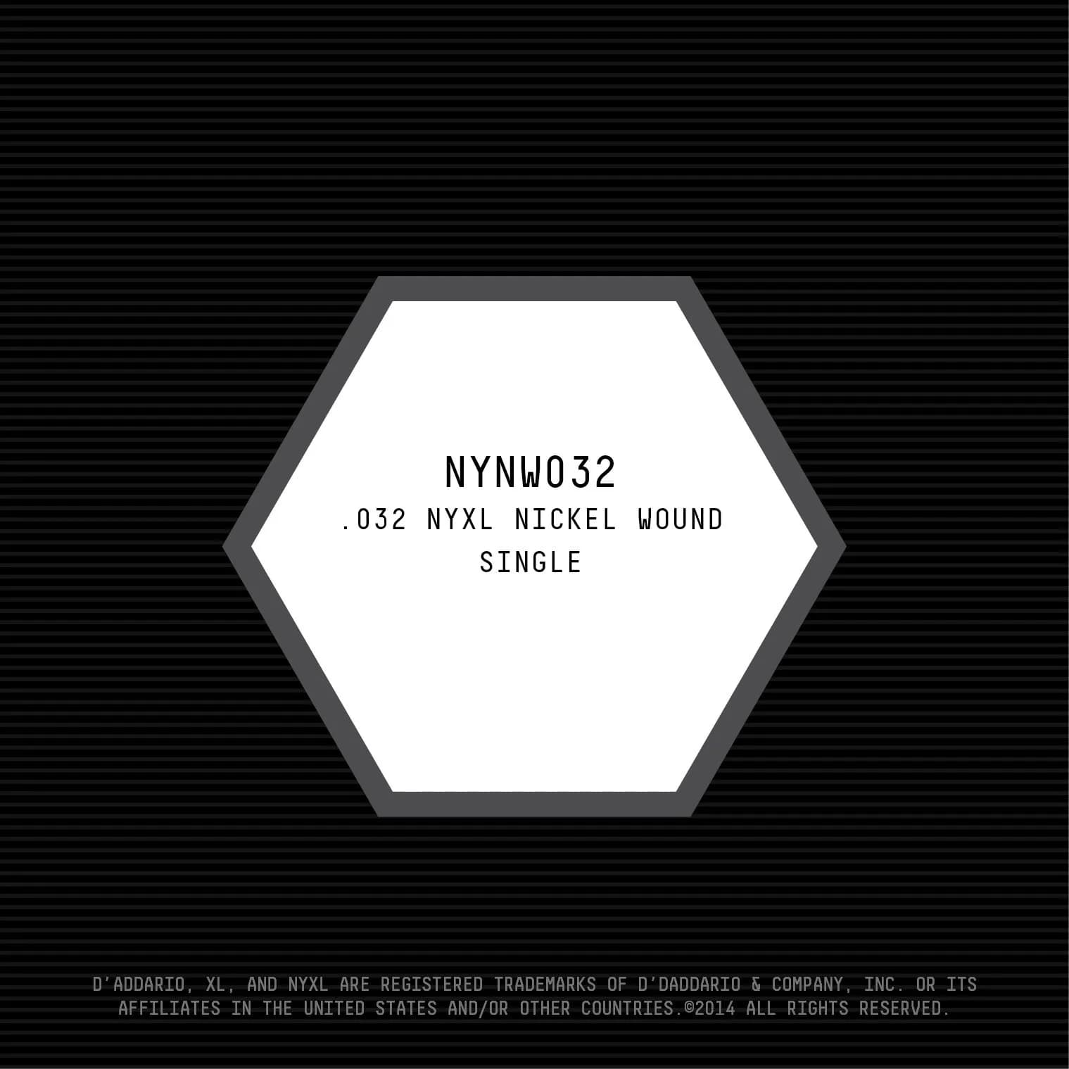 D'Addario NYXL Nickel Wound Electric Guitar Single String, .032 Gauge (0.81 mm) - view 2