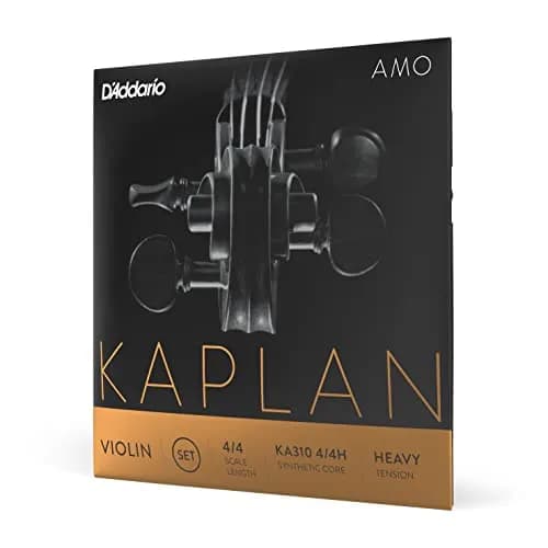 D'Addario Kaplan Amo Violin Strings - Full Set - KA310 4/4H - Heavy Tension | Professional Warm Rich Tone thumbnail 1