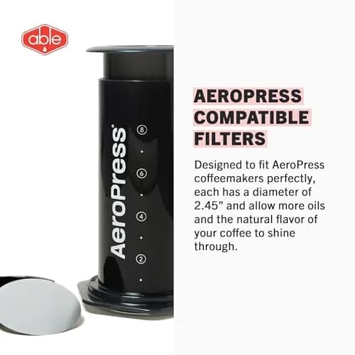 ABLE BREWING EQUIPMENT INC DISK Stainless Steel Coffee Filter 2.45" | AeroPress Compatible, Reusable, 254 & 152 Micron, Pack of 2 thumbnail 6