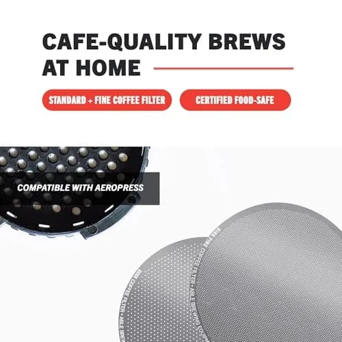 ABLE BREWING EQUIPMENT INC DISK Stainless Steel Coffee Filter 2.45" | AeroPress Compatible, Reusable, 254 & 152 Micron, Pack of 2 thumbnail 2