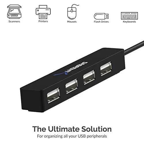 SABRENT 4-Port USB 2.0 Hub for Laptop & Tablet | Expand up to 4 Devices, Full-Speed 480 Mbps, Portable & Compatible with Windows, Mac, Linux thumbnail 5