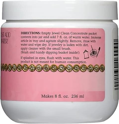 Hagerty Jewel Clean Concentrate Jewelry Cleaner Solution with Brush & Basket | Ammonia-Free, Odorless, 8 Oz thumbnail 2