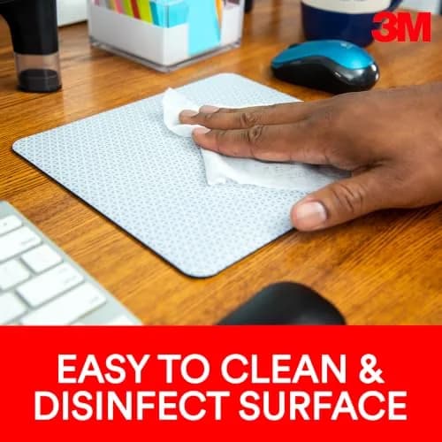 3M Precise Mouse Pad with Non-Skid Foam Backing, 22 cm x 20 cm (9 in x 8 in) | Enhances Optical Mouse Precision thumbnail 4