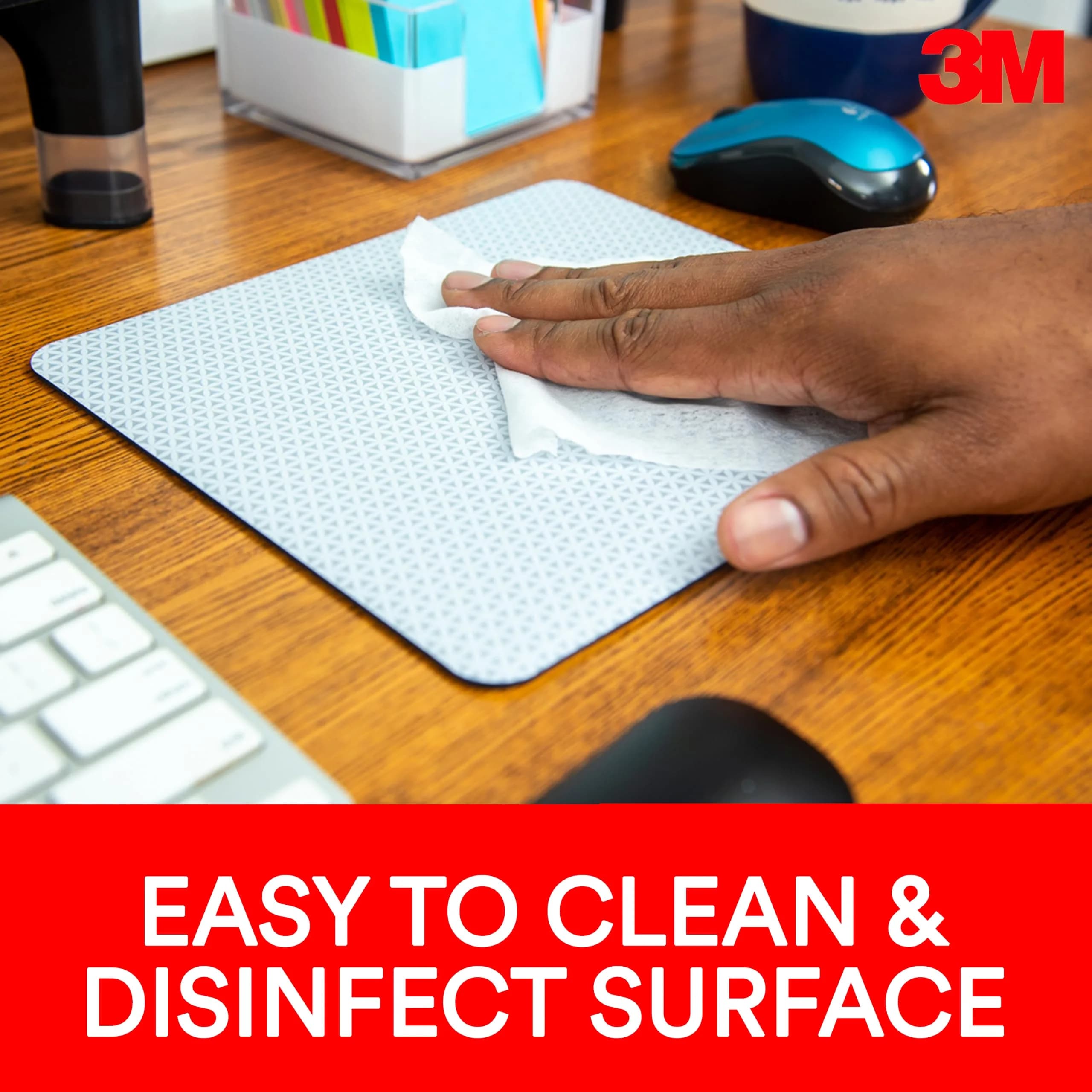 3M Precise Mouse Pad with Non-Skid Foam Backing, 22 cm x 20 cm (9 in x 8 in) | Enhances Optical Mouse Precision - view 4