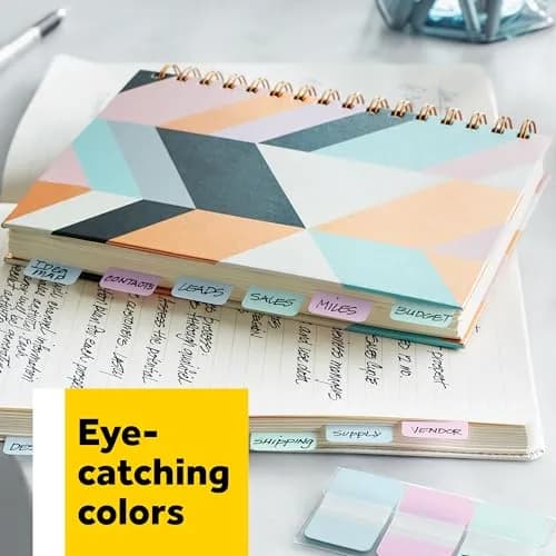 Post-it Sticky Tabs .625 in. x 1.5 in. | Bright Colors for Organizing & Reminders thumbnail 7