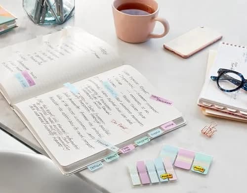 Post-it Sticky Tabs .625 in. x 1.5 in. | Bright Colors for Organizing & Reminders thumbnail 3