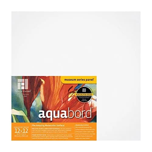 Ampersand Aquabord 12x12 7/8" Flat Watercolor & Gouache Panel | Highly Absorbent, Warp-Resistant Surface for Artists thumbnail 1