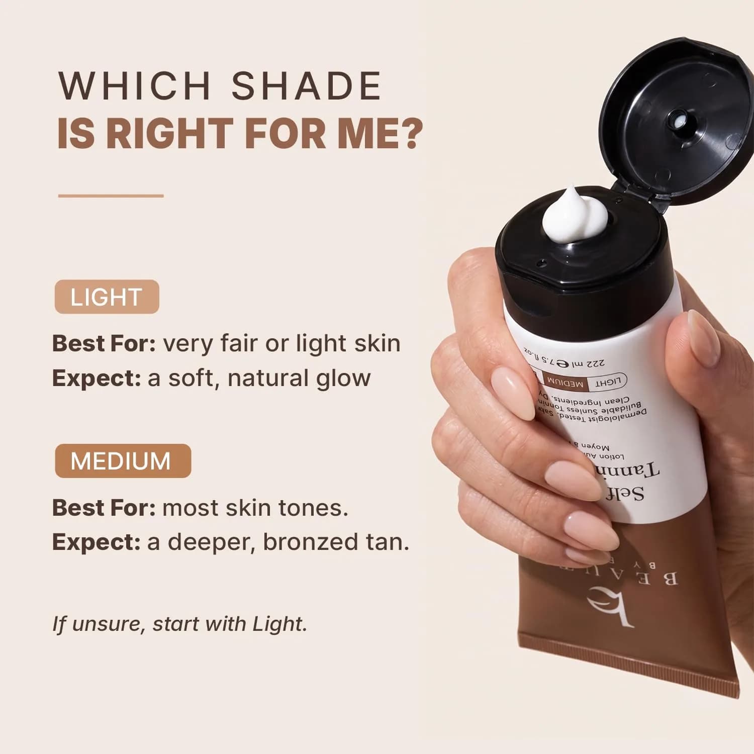 Beauty by Earth Natural Self Tanner Lotion Medium to Dark | Streak-Free Fake Tan with Aloe Vera & Coconut - view 5
