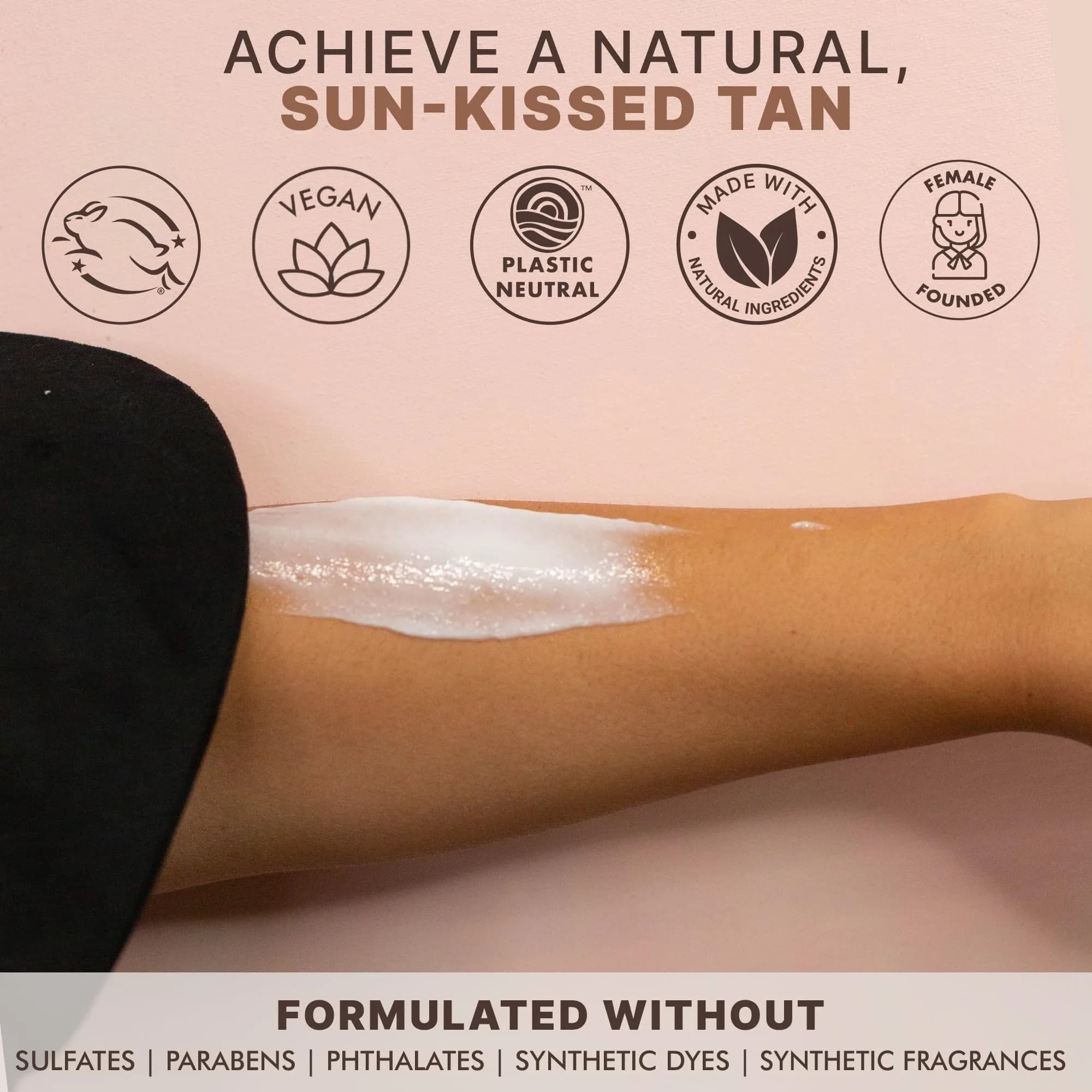Beauty by Earth Natural Self Tanner Lotion Medium to Dark | Streak-Free Fake Tan with Aloe Vera & Coconut - view 7