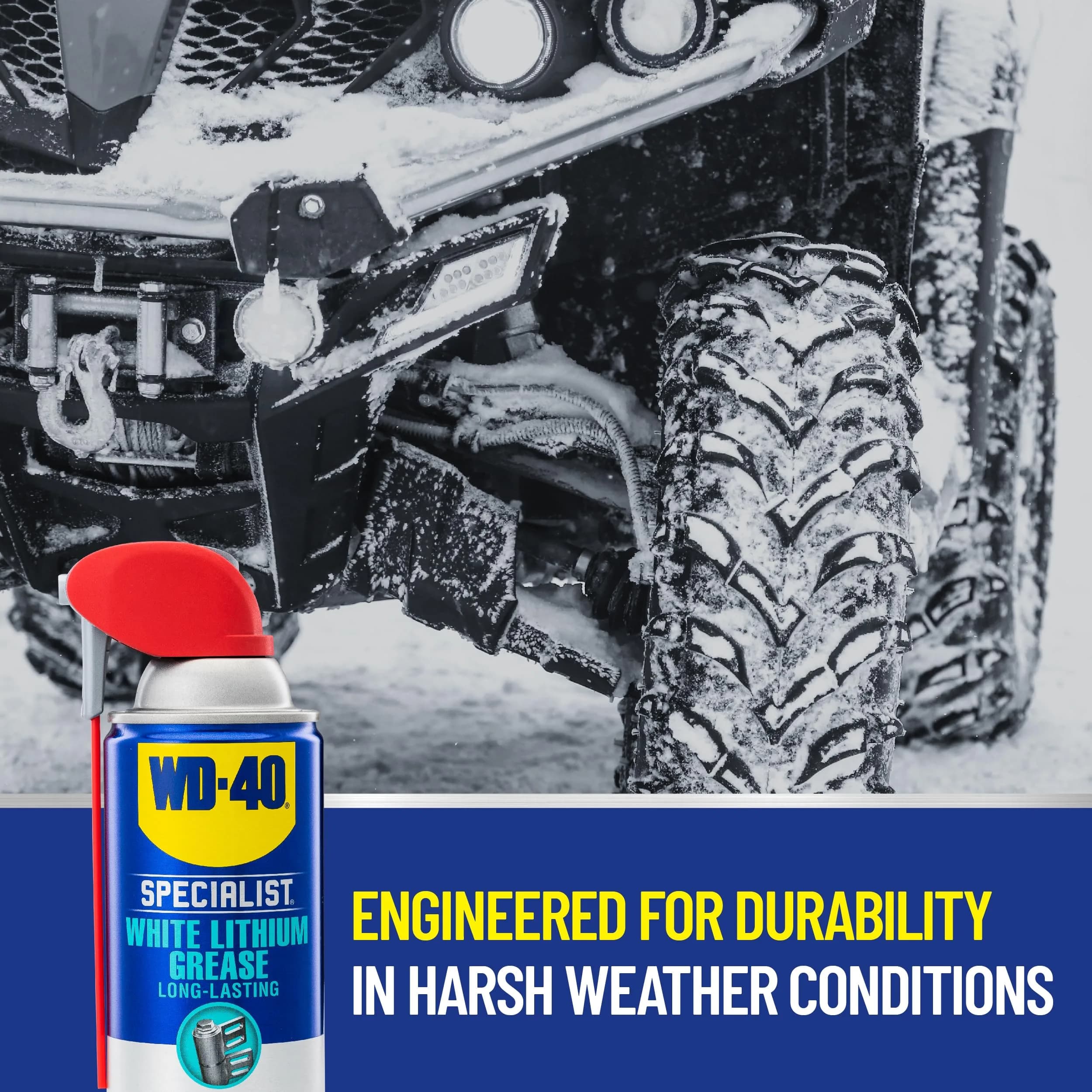 WD-40 Specialist White Lithium Grease Spray 295ml (10 oz) | Heavy-Duty Lubrication for Metal-to-Metal Applications - view 2