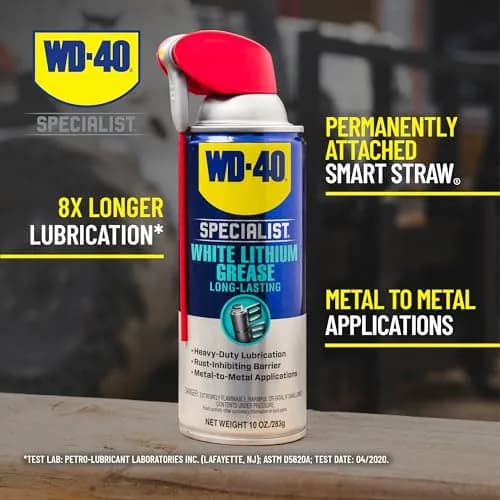 WD-40 Specialist White Lithium Grease Spray 295ml (10 oz) | Heavy-Duty Lubrication for Metal-to-Metal Applications thumbnail 3
