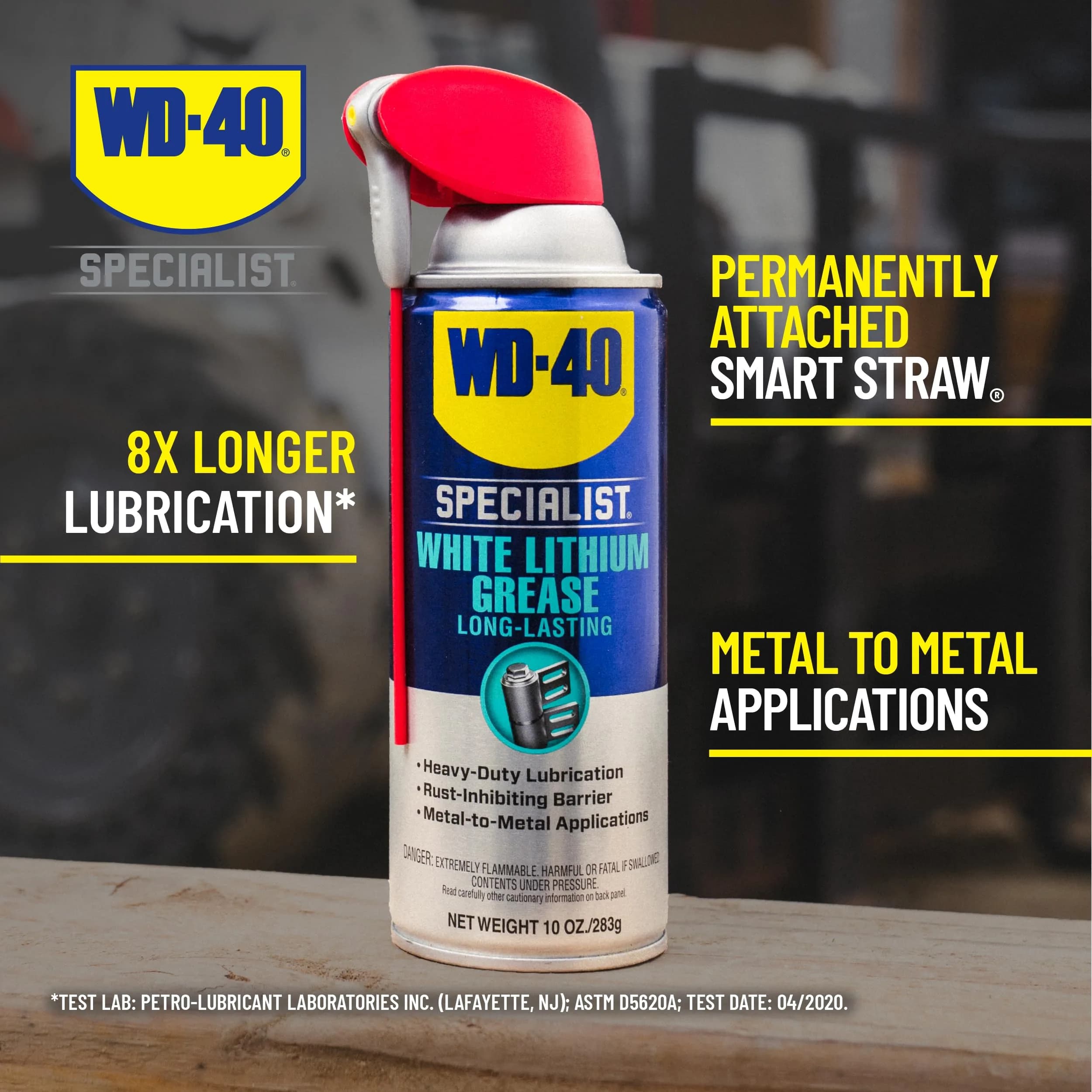 WD-40 Specialist White Lithium Grease Spray 295ml (10 oz) | Heavy-Duty Lubrication for Metal-to-Metal Applications - view 3