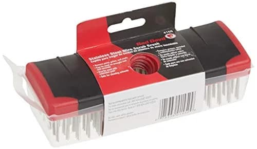 Red Devil 4166 7-Inch Stainless Steel Scrub Brush | Soft Grip, Durable & Solvent-Resistant thumbnail 2