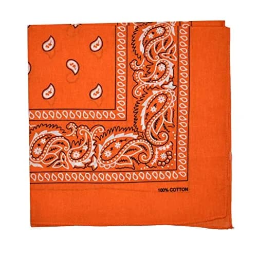 NYFASHION101 Unisex Double Sided Paisley Cotton Bandana Head Wrap Scarf 57cm (22" x 22") | Vibrant Print for Head, Neck, Wrist thumbnail 1
