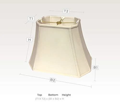 Royal Designs DBS-710-11EG Rectangle Lamp Shade Eggshell | Classic Handcrafted Silk thumbnail 5