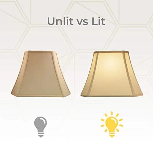Royal Designs DBS-710-11EG Rectangle Lamp Shade Eggshell | Classic Handcrafted Silk thumbnail 3