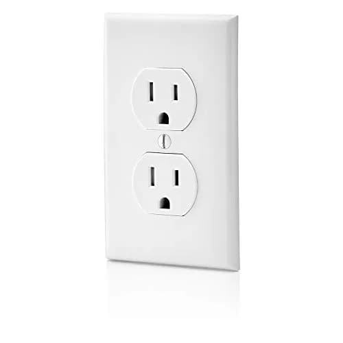 Leviton 15 Amp 125 Volt Tamper Resistant Duplex Receptacle | White, 10 Pack, NEC Compliant thumbnail 4