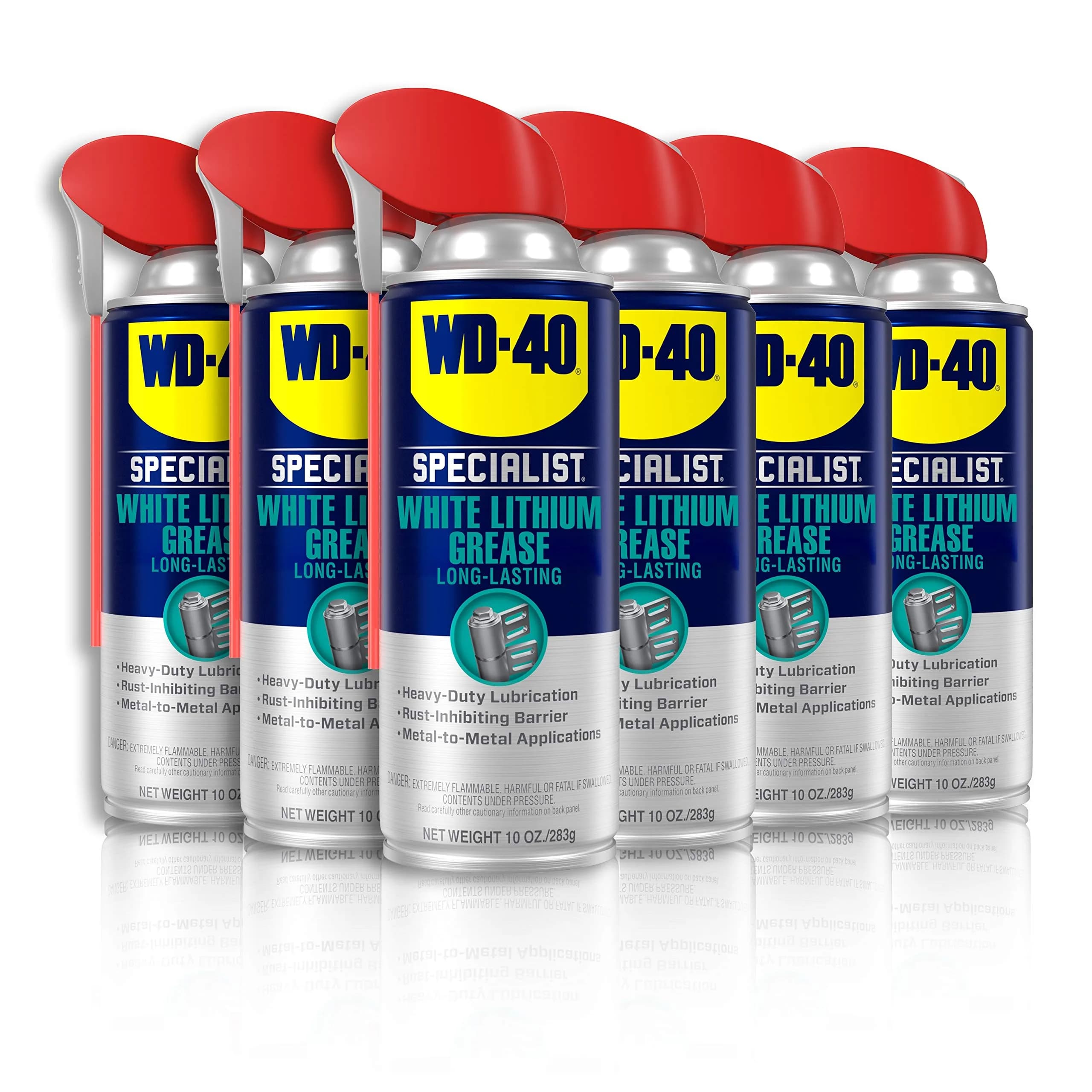 WD-40 Specialist White Lithium Grease Spray 10 oz (283 g) | Heavy-Duty Lubrication for Metal-to-Metal Applications - main product image