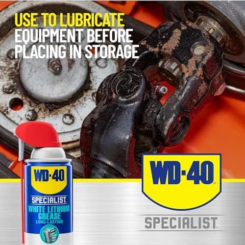 WD-40 Specialist White Lithium Grease Spray 10 oz (283 g) | Heavy-Duty Lubrication for Metal-to-Metal Applications thumbnail 3