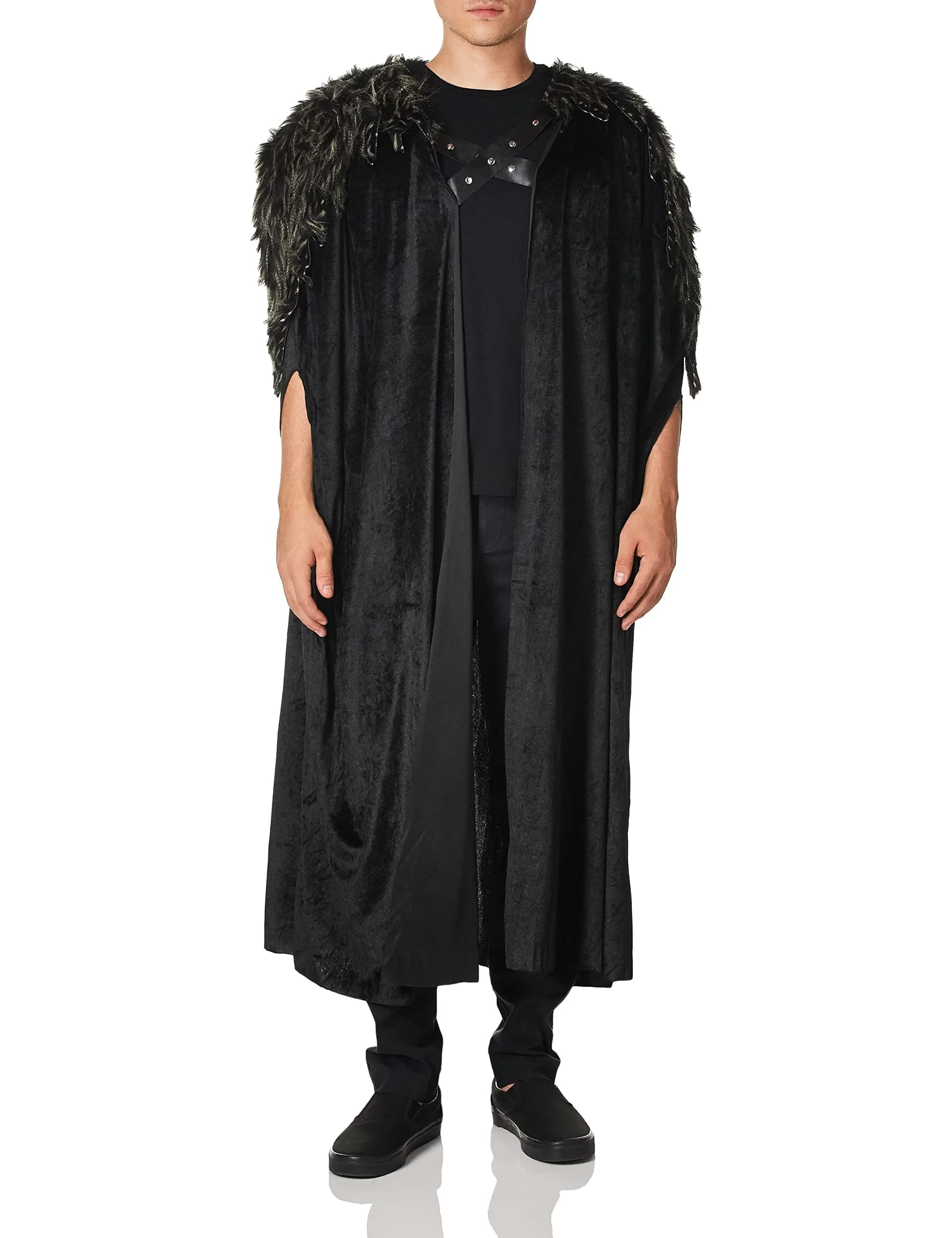Costume Culture Men's Medieval Cape Black Standard | Deluxe Costume for Cosplay & Halloween