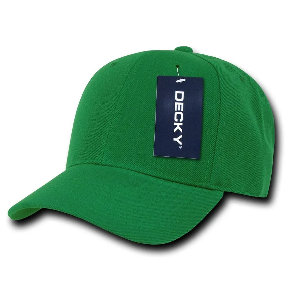 DECKY Fitted Cap, Kelly Green, 7 1/8 | Classic Baseball Style, Fitted Fit, 100% Acrylic