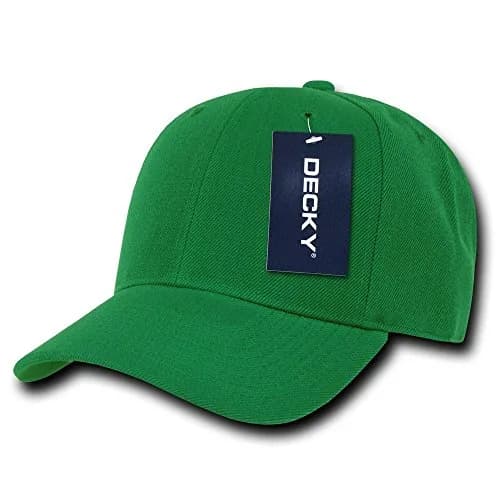 DECKY Fitted Cap, Kelly Green, 7 1/8 | Classic Baseball Style, Fitted Fit, 100% Acrylic thumbnail 1