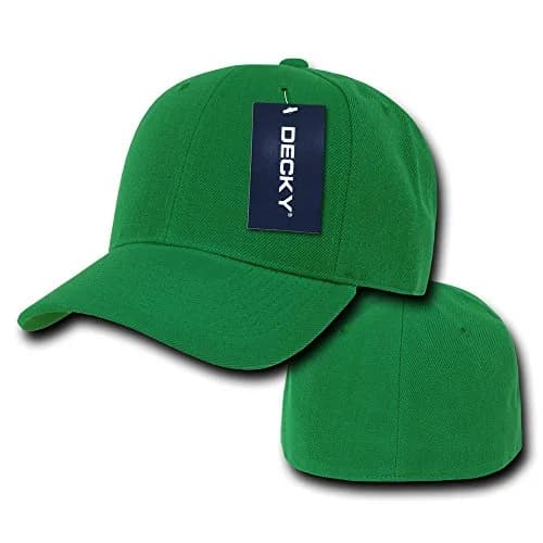 DECKY Fitted Cap, Kelly Green, 7 1/8 | Classic Baseball Style, Fitted Fit, 100% Acrylic thumbnail 2